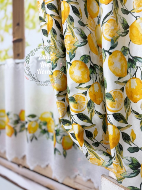 Sycylijskie zasłony z cytrynami 140 x 150