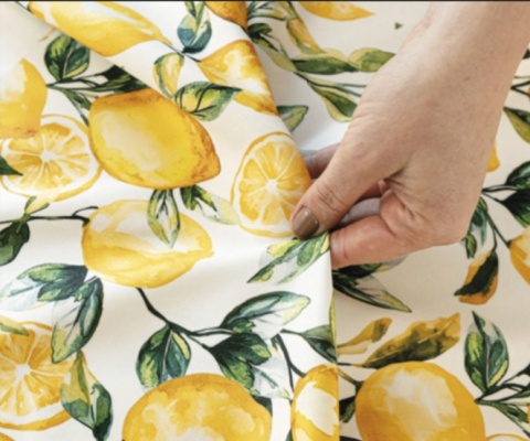 Sycylijskie zasłony z cytrynami 140 x 150