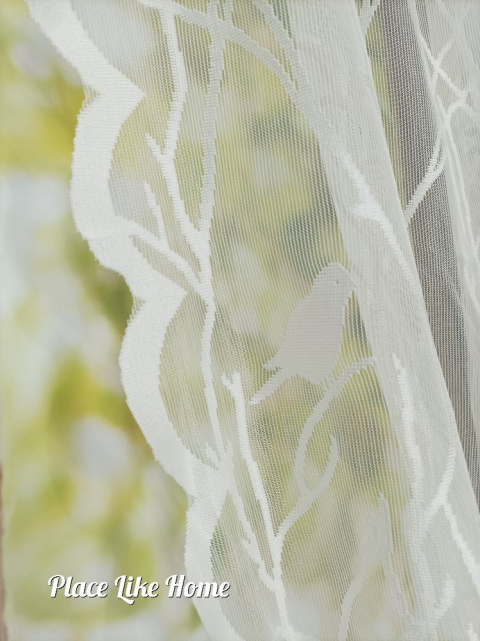 Firanka wiosenny print ptaszka.