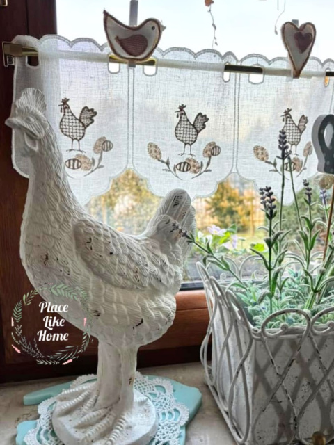 Lniana Kurka 45 cm wysokości