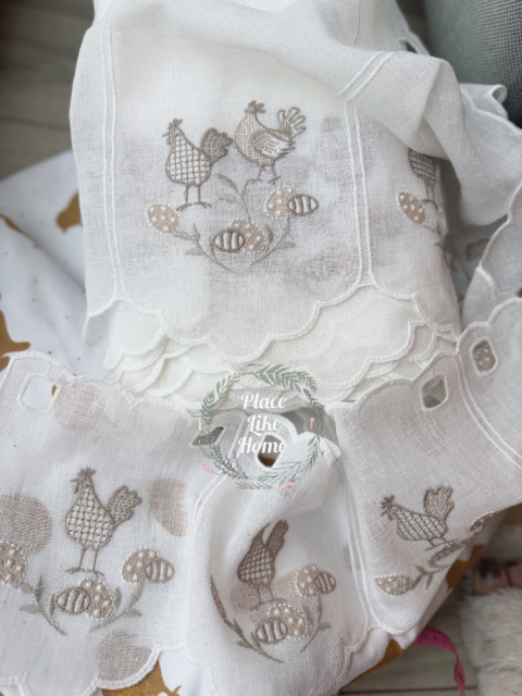 Lniana Kurka 45 cm wysokości