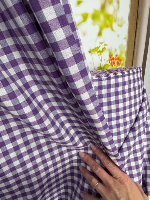 Lawendowa Kratka – lambrekin w stylu country