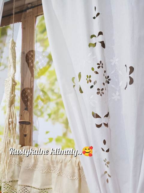 Zasłonki haft ręczny 1