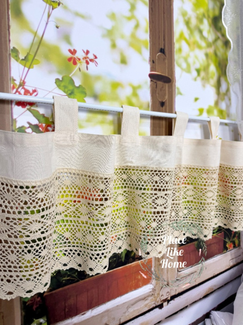 Zazdrostka Vintage – koronka i len 60 cm wysokości