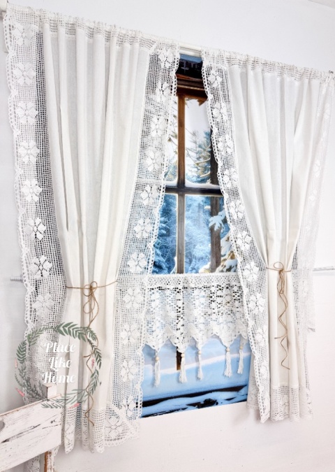 Komplet romantyczna koronka 110cm x 155