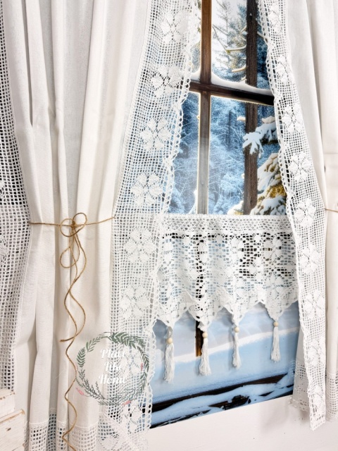 Komplet romantyczna koronka 110cm x 155