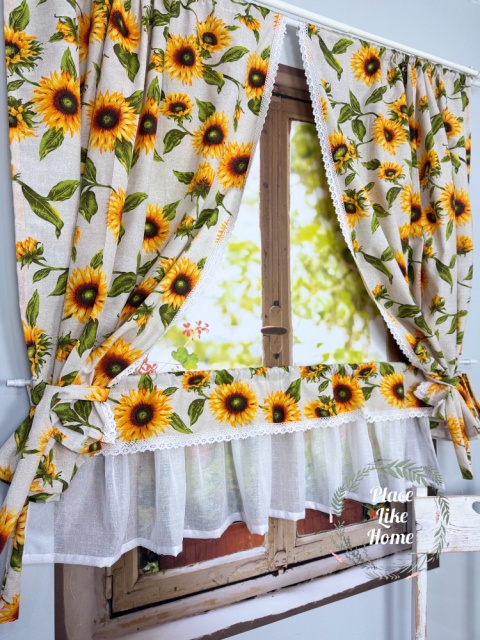 Zasłony „Słonecznikowe Lato” – komplet 140 x 150 cm